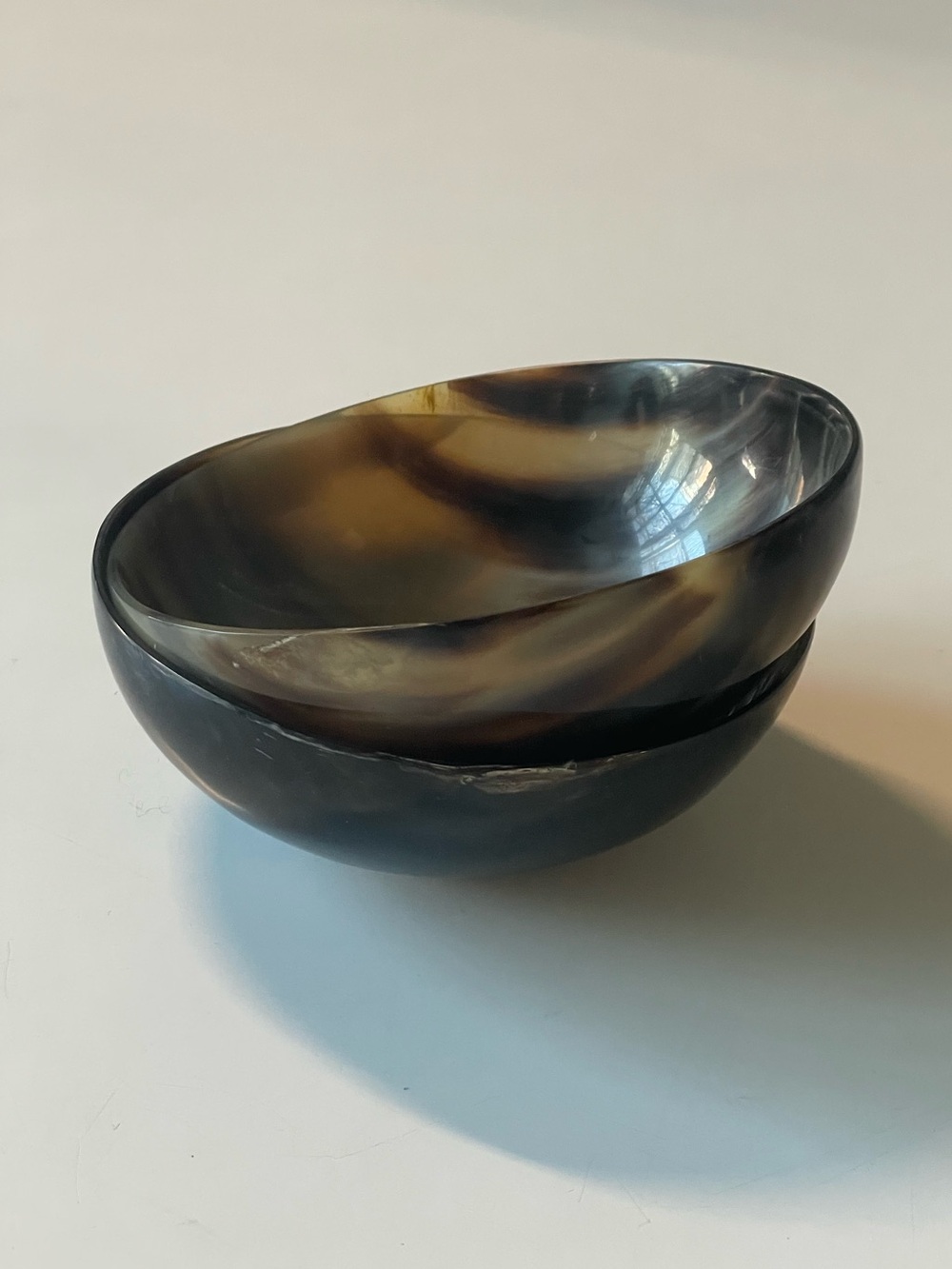 Set of Two Small Horn Bowls